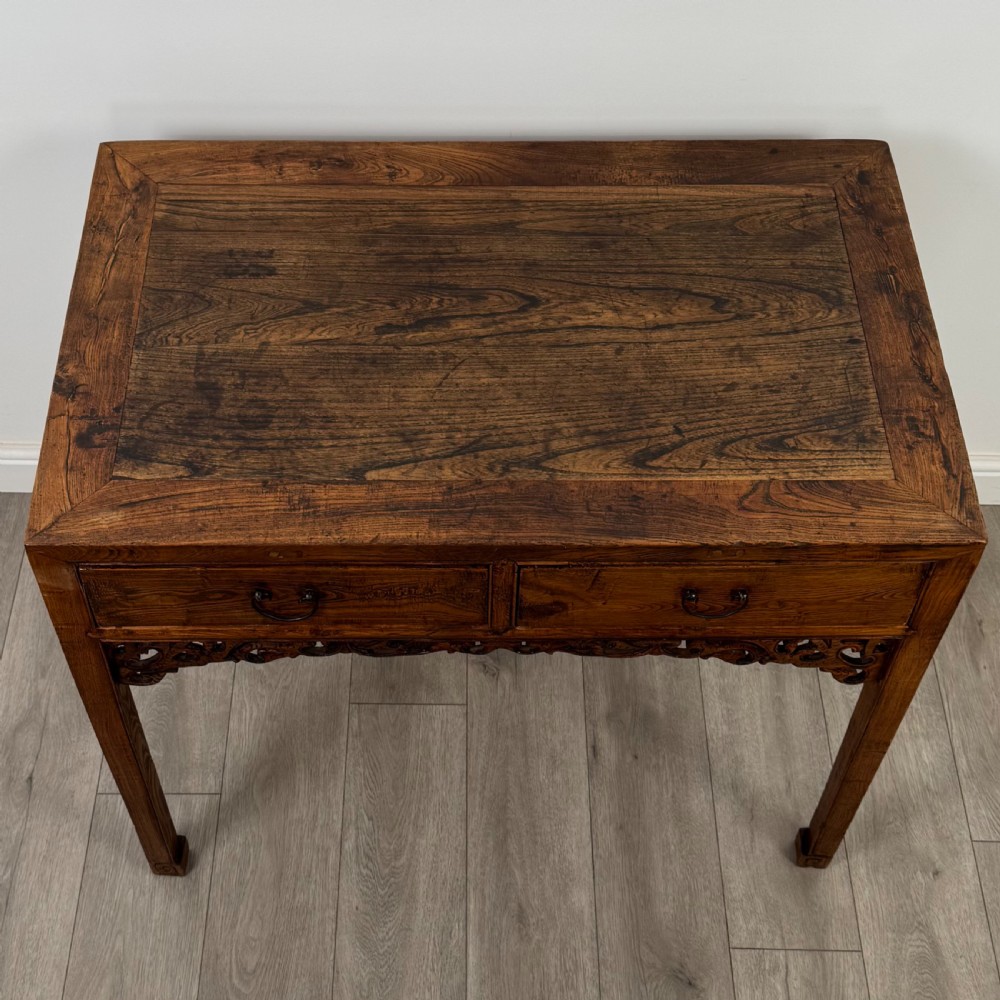  Antique 20th Century Chinese Hardwood Side Table View IX