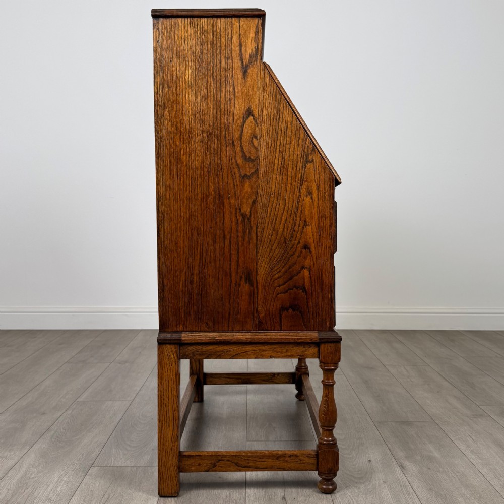 Antique 20th Century Good Quality Bureau In Oak View IX