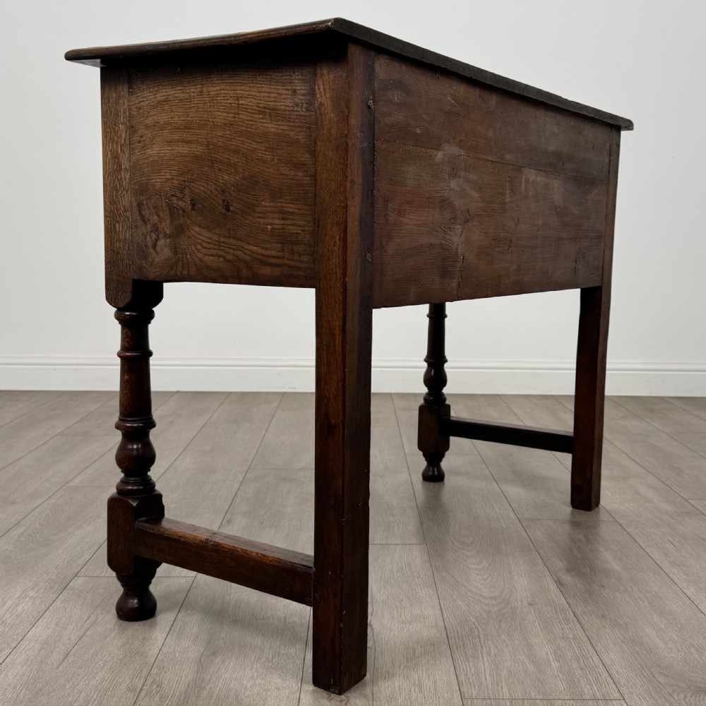 Antique 18th Century Jacobean Geometric Dresser Base In Oak View V
