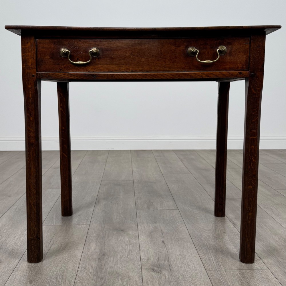  Antique 18th Century Good Quality Writing Table In Oak 