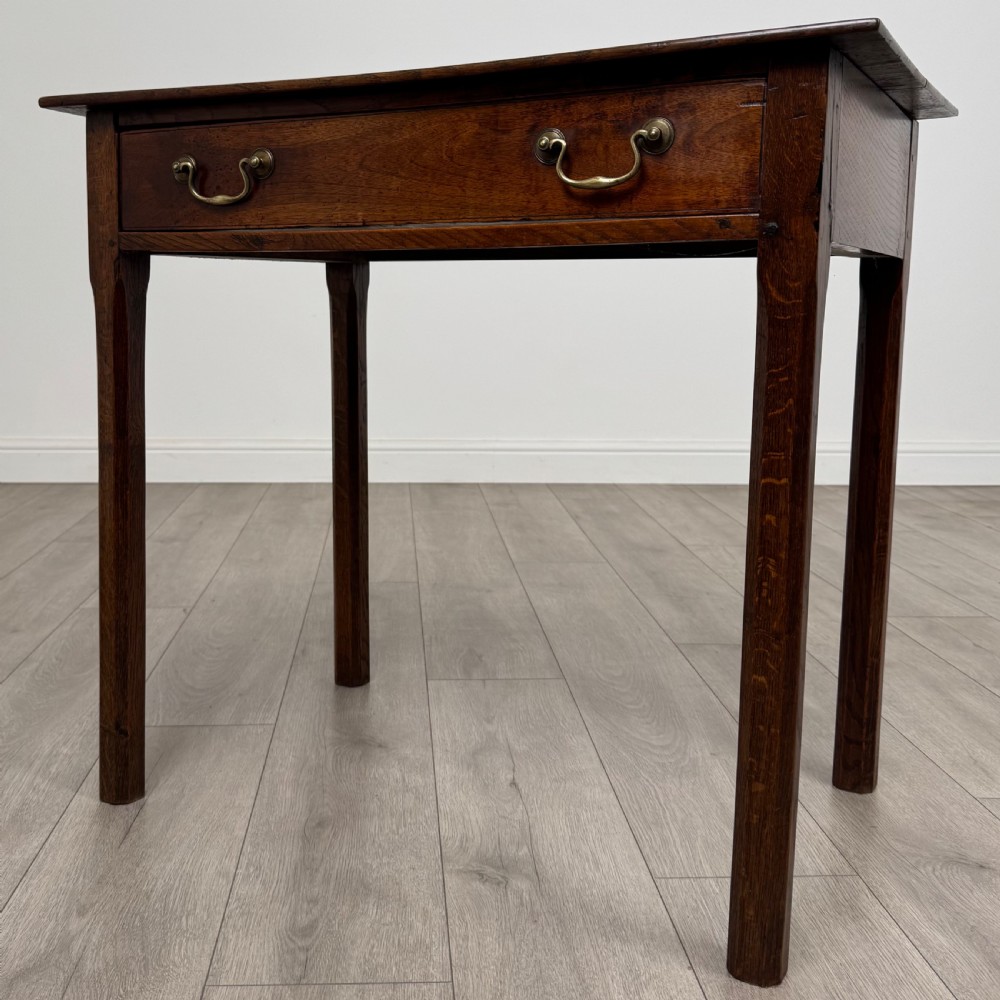  Antique 18th Century Good Quality Writing Table In Oak  View II