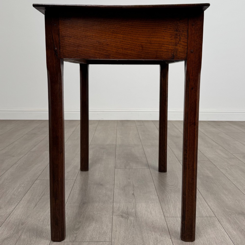  Antique 18th Century Good Quality Writing Table In Oak  View III