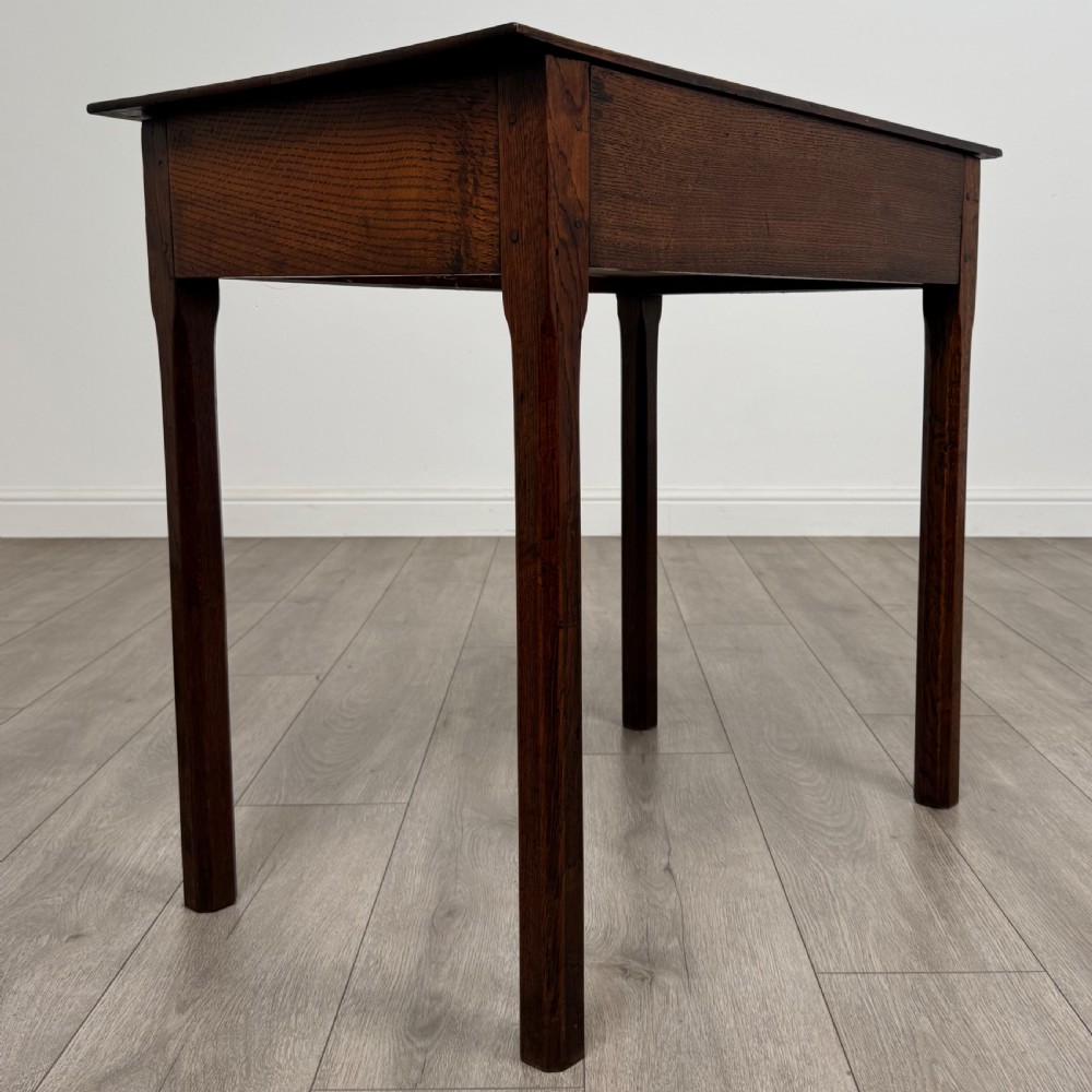  Antique 18th Century Good Quality Writing Table In Oak  View IV