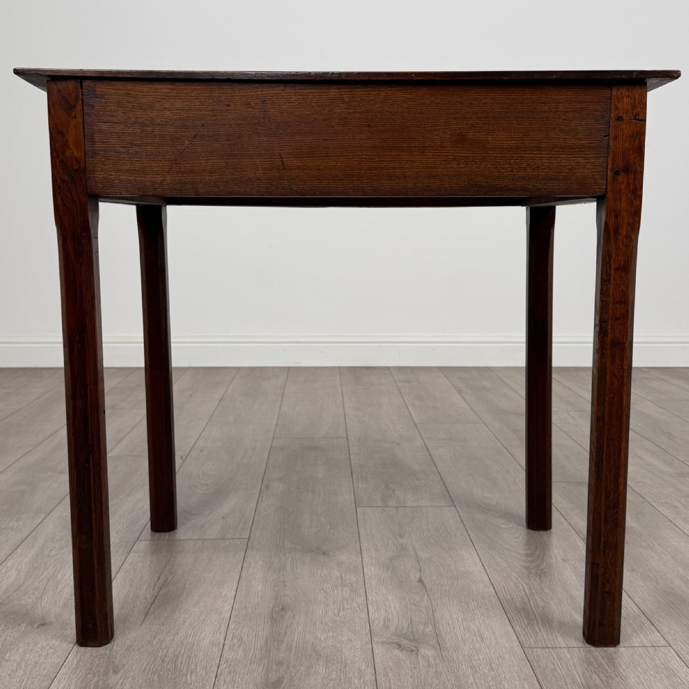  Antique 18th Century Good Quality Writing Table In Oak  View V