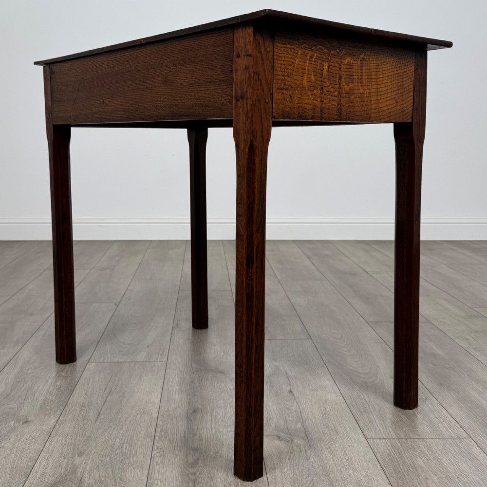  Antique 18th Century Good Quality Writing Table In Oak  View VI