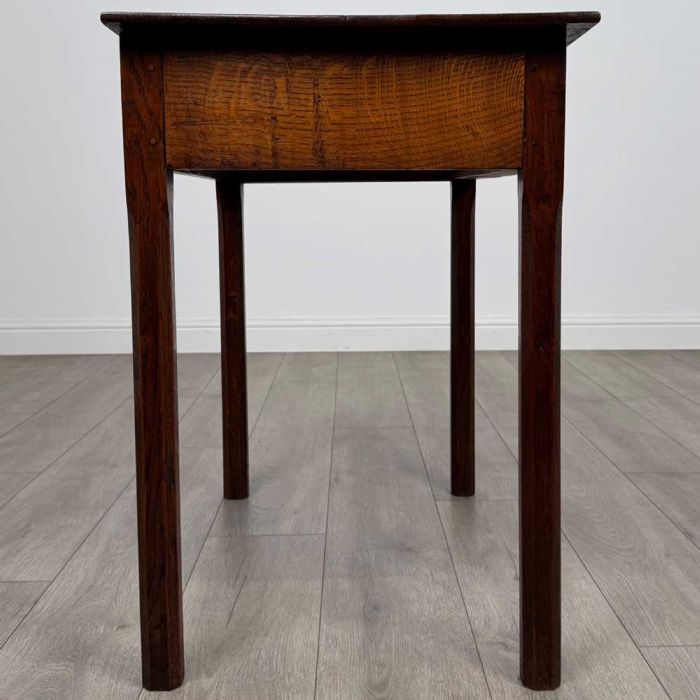  Antique 18th Century Good Quality Writing Table In Oak  View VII