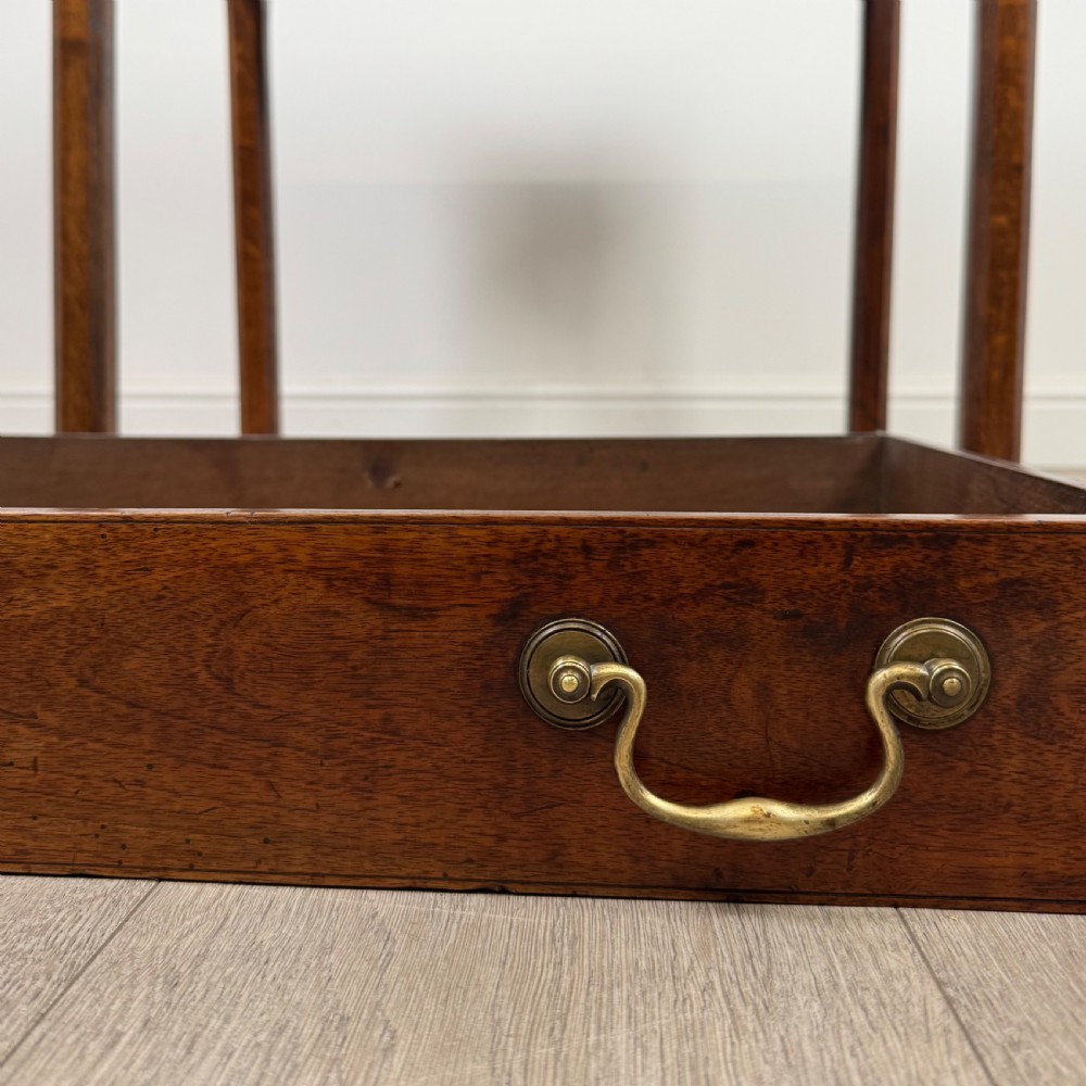  Antique 18th Century Good Quality Writing Table In Oak  View XI
