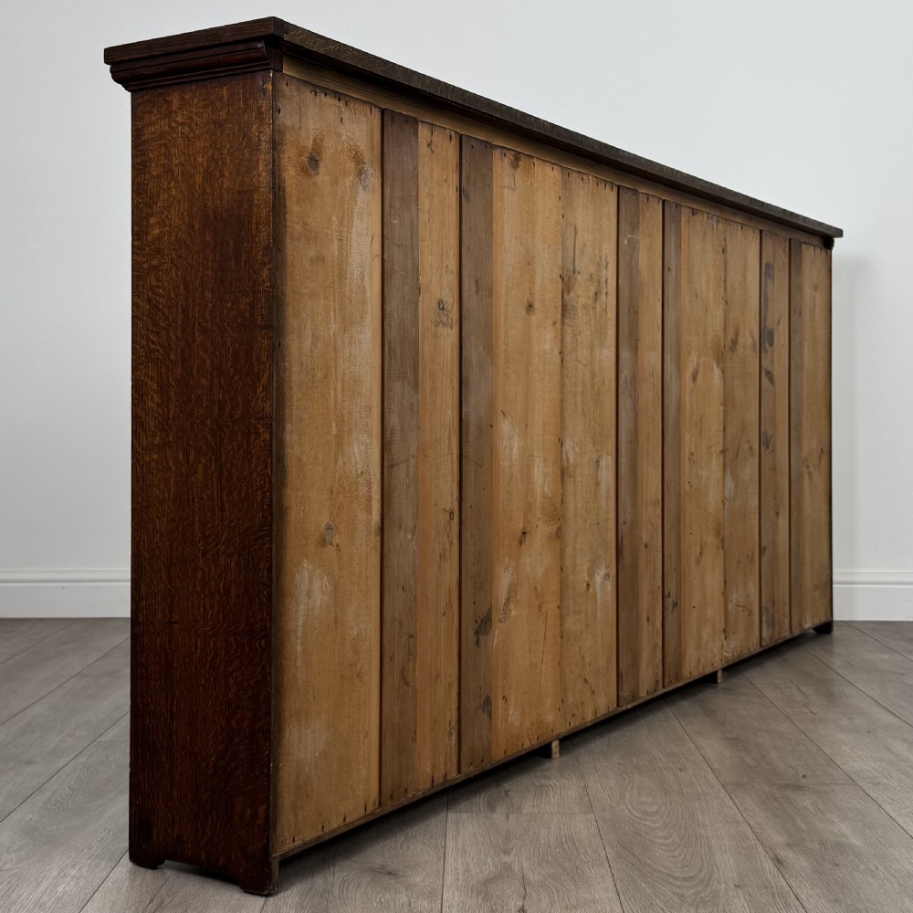  Antique 20th Century Large Open Bookcase In Oak  View V