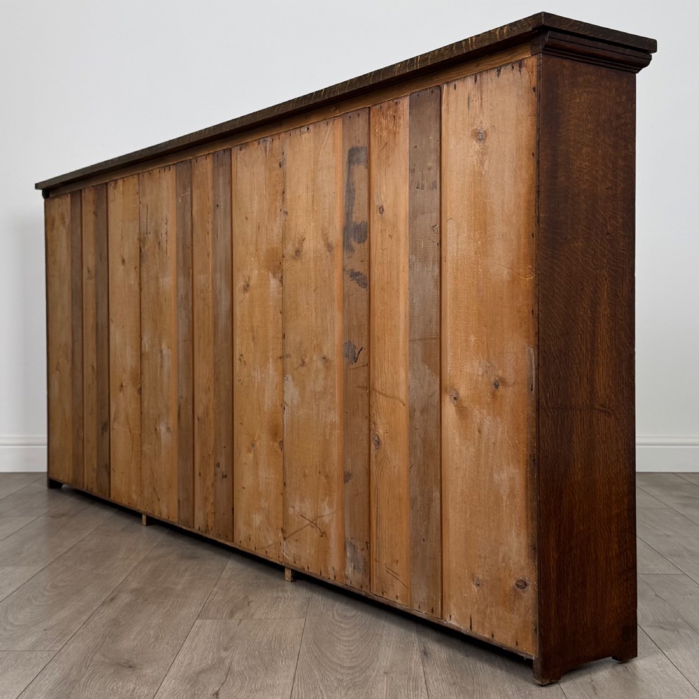  Antique 20th Century Large Open Bookcase In Oak  View VII
