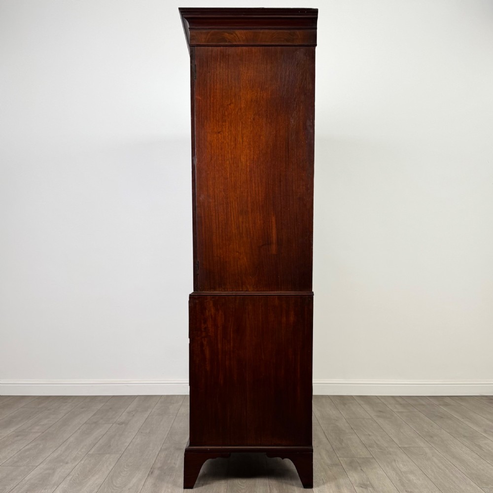  Antique 18th Century Linen Press Cupboard In Mahogany  View IV
