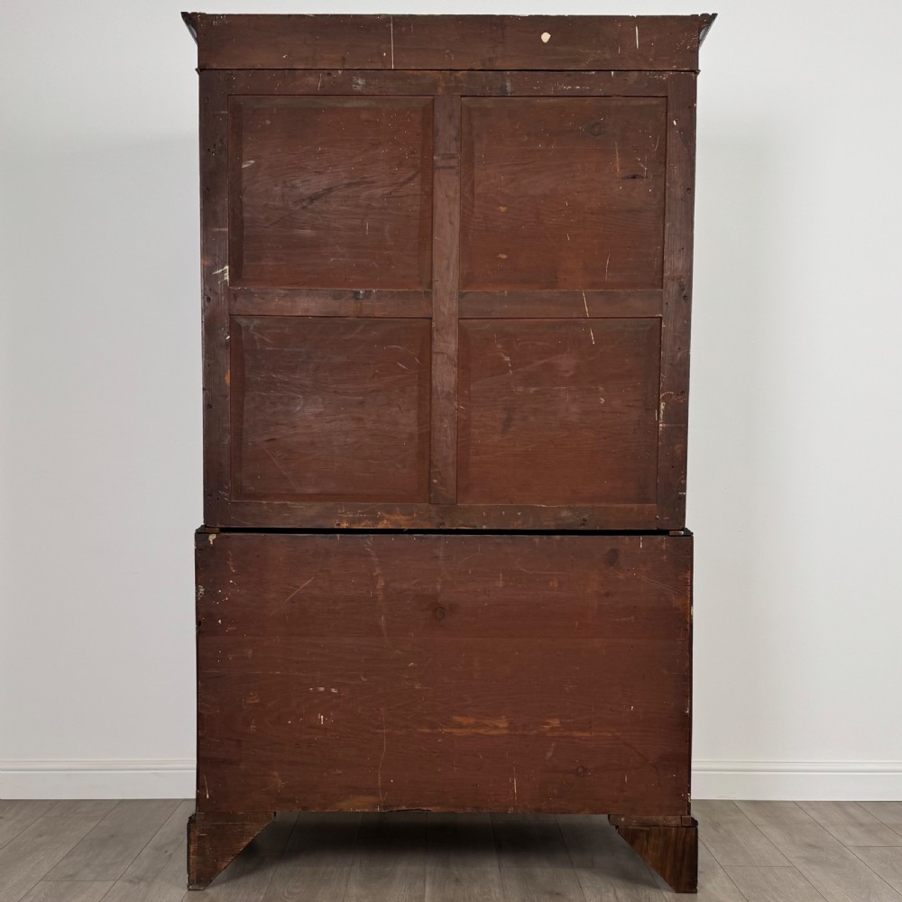 Antique 18th Century Linen Press Cupboard In Mahogany  View VII