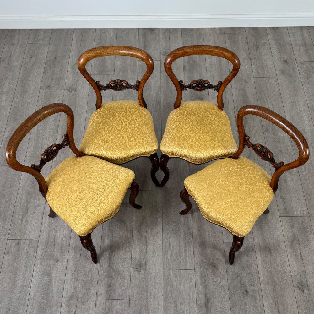  Antique 19th Century Good Quality Set Of 4 Dining Chairs  View II