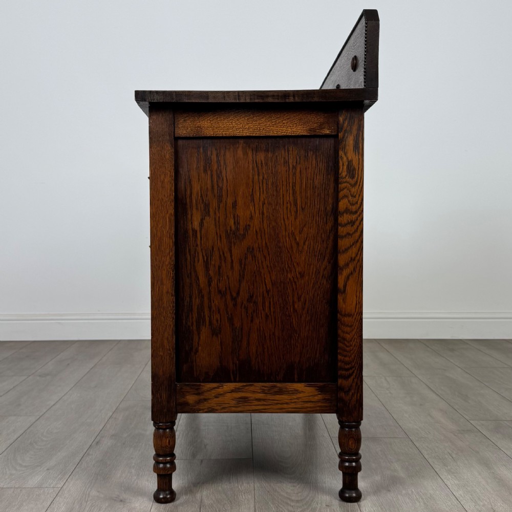  Antique 20th Century Jacobean Style Cupboard In Oak View IV