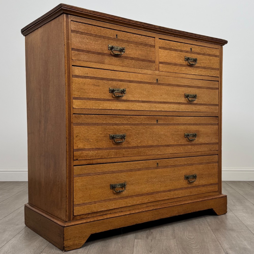  Antique 20th Century Oak Chest Of Drawers By Maple & Co  View IX