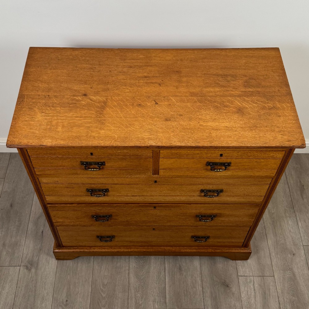  Antique 20th Century Oak Chest Of Drawers By Maple & Co  View X
