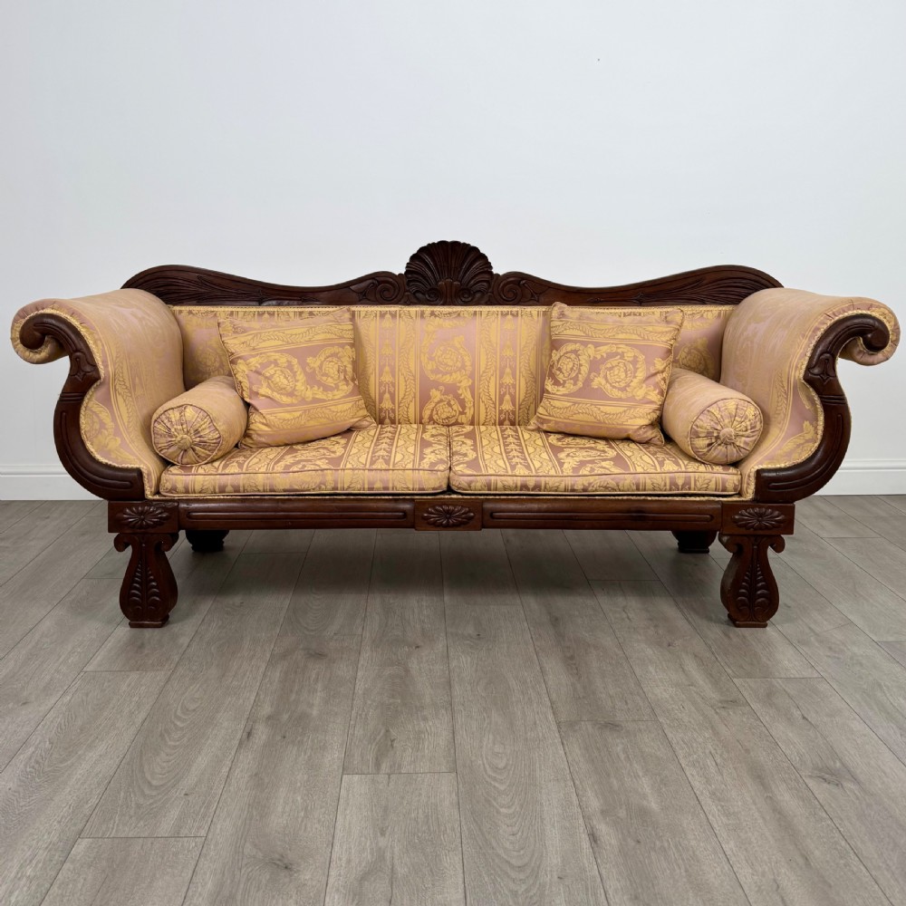 Antique 19th Century Good Quality Sofa In Mahogany