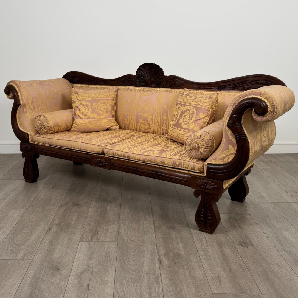 Antique 19th Century Good Quality Sofa In Mahogany View II