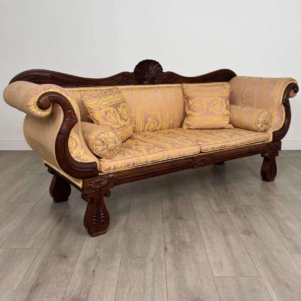 Antique 19th Century Good Quality Sofa In Mahogany View IX