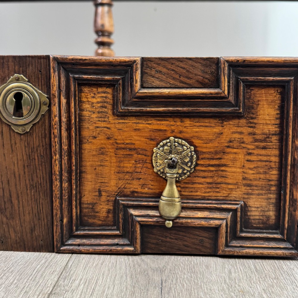 Antique 19th Century Geometric Jacobean Style Dresser In Oak  View XI