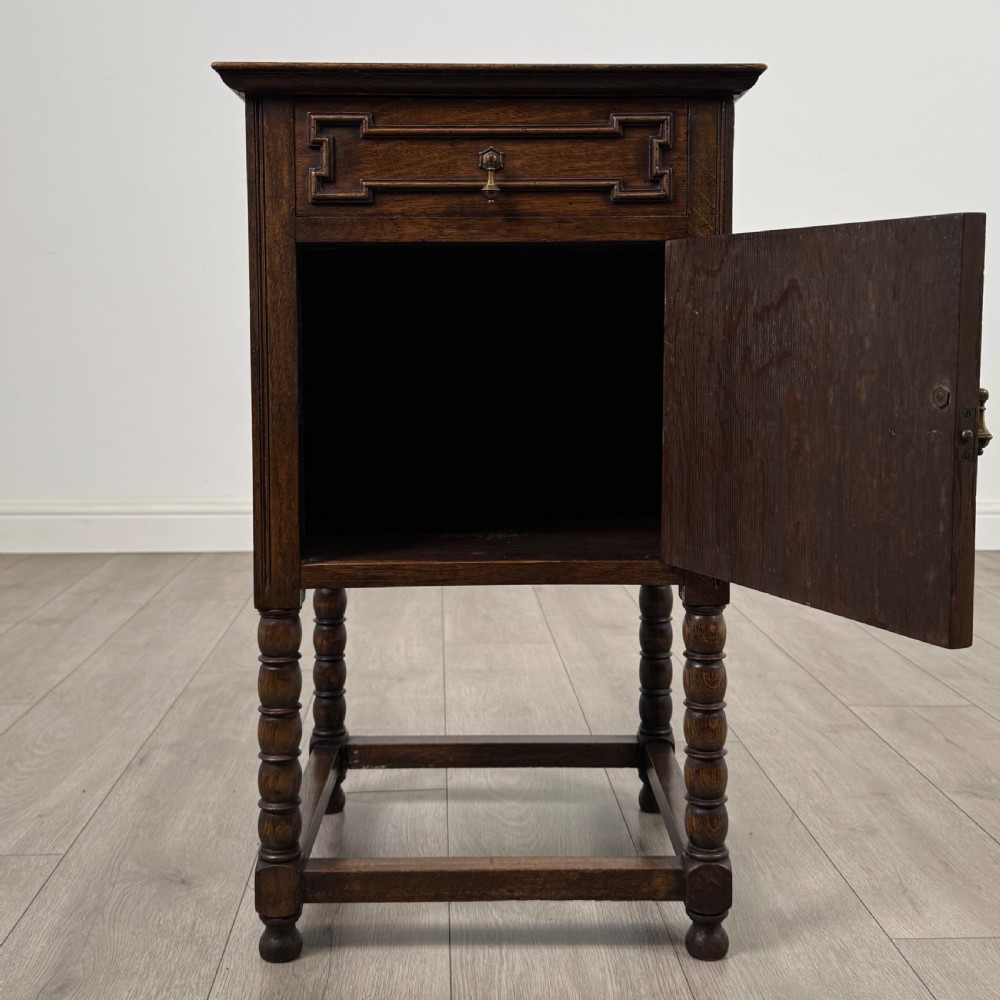 Antique 20th Century Jacobean Style Cabinet In Oak View II