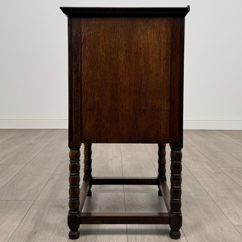 Antique 20th Century Jacobean Style Cabinet In Oak View IV