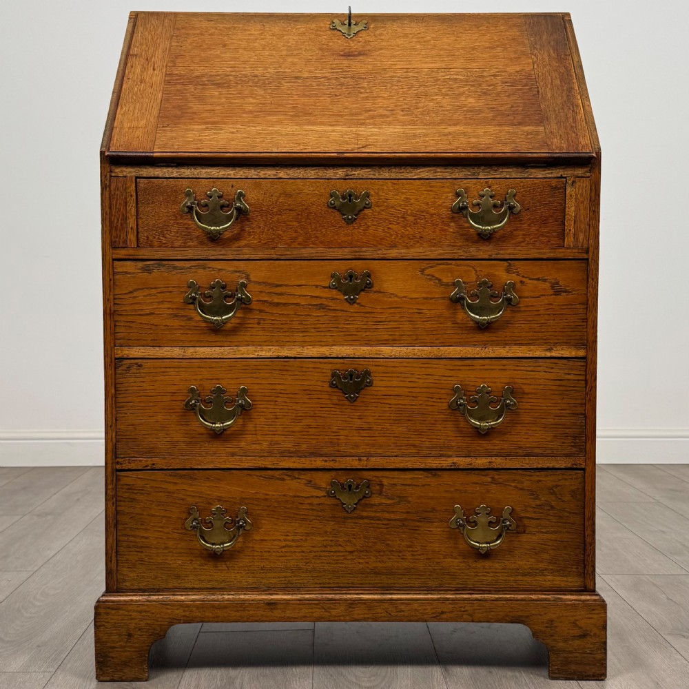  Antique 20th Century Good Quality Golden Oak Bureau 