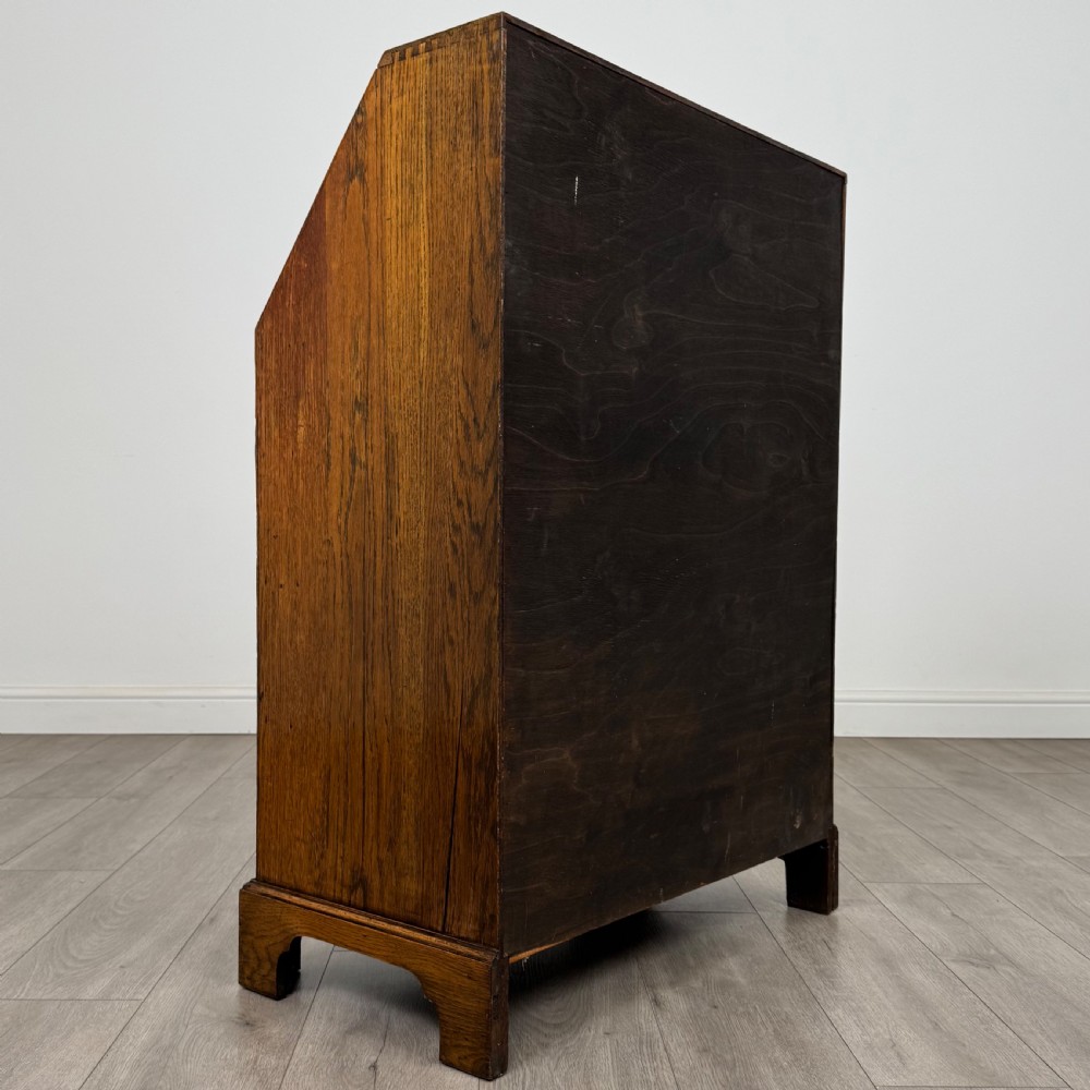  Antique 20th Century Good Quality Golden Oak Bureau  View V