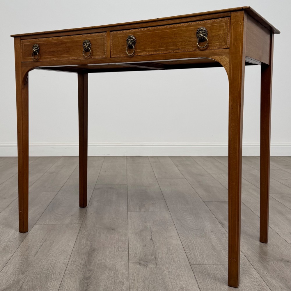 Antique 18th Century Inlaid Writing Table In Mahogany  View II