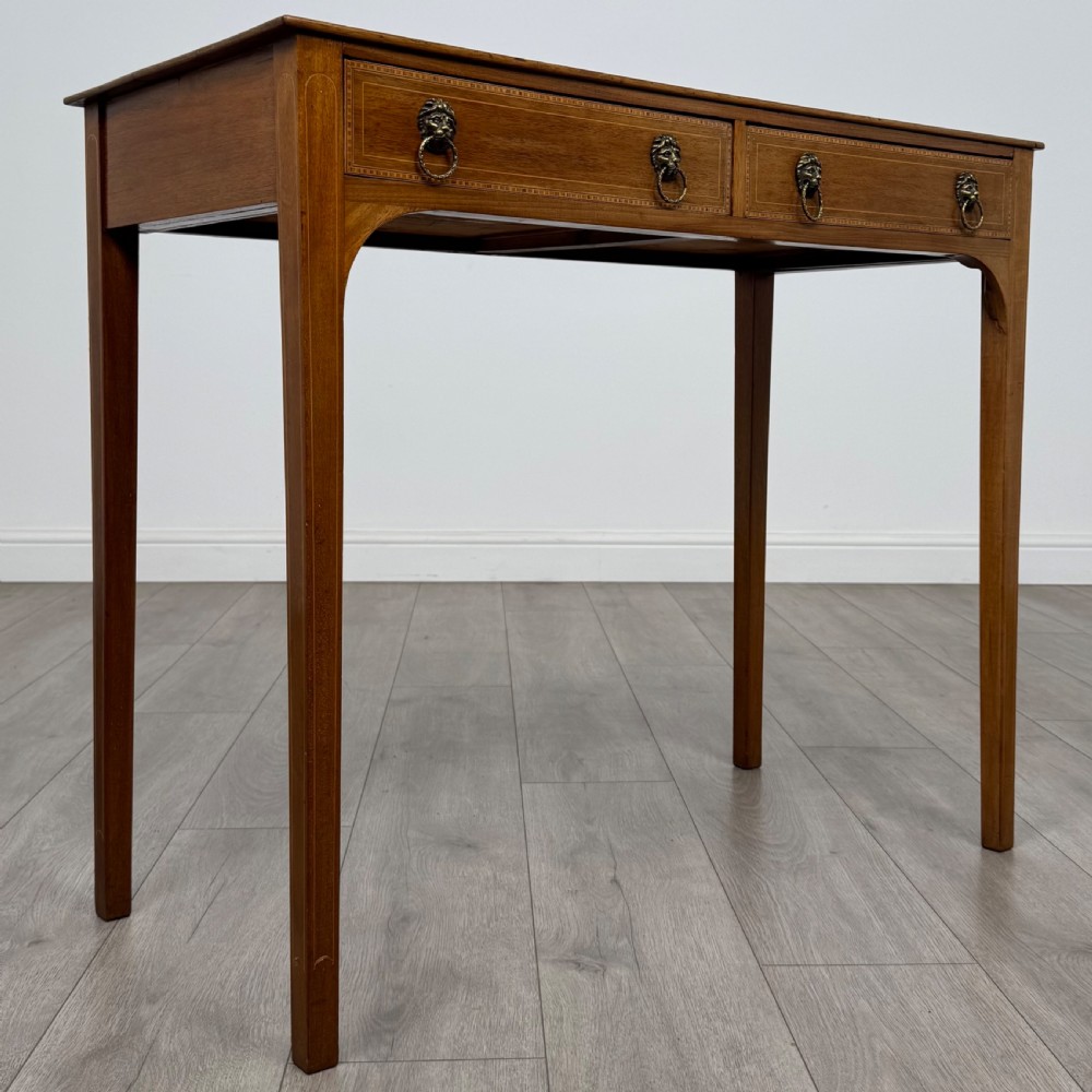Antique 18th Century Inlaid Writing Table In Mahogany  View VIII