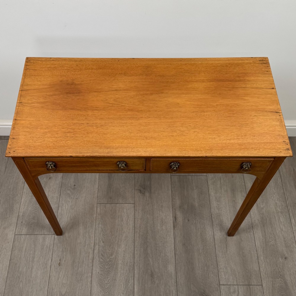 Antique 18th Century Inlaid Writing Table In Mahogany  View IX