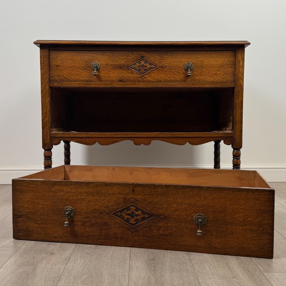 Antique 20th Century Good Quality Chest Of Drawers In Oak  View XI