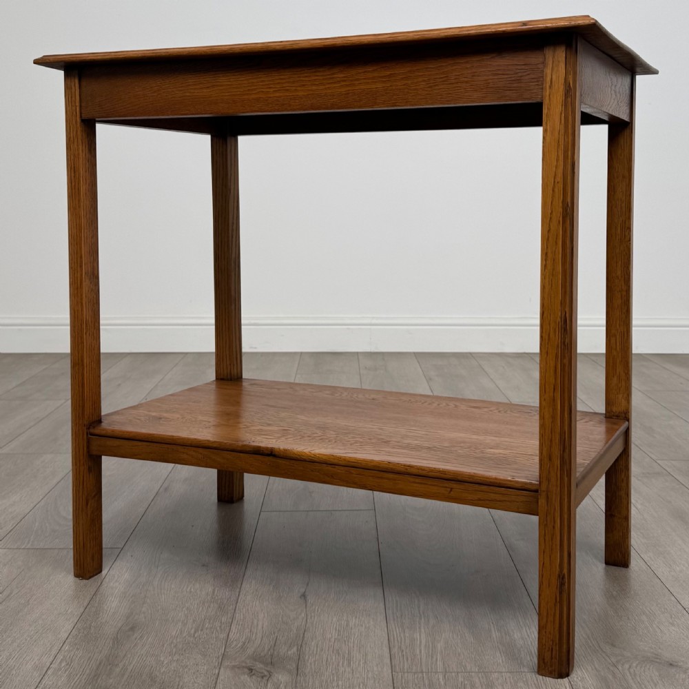 Antique 20th Century Fine Quality Golden Oak Side Table View II