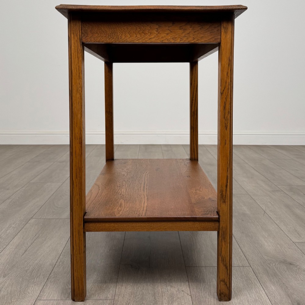 Antique 20th Century Fine Quality Golden Oak Side Table View III
