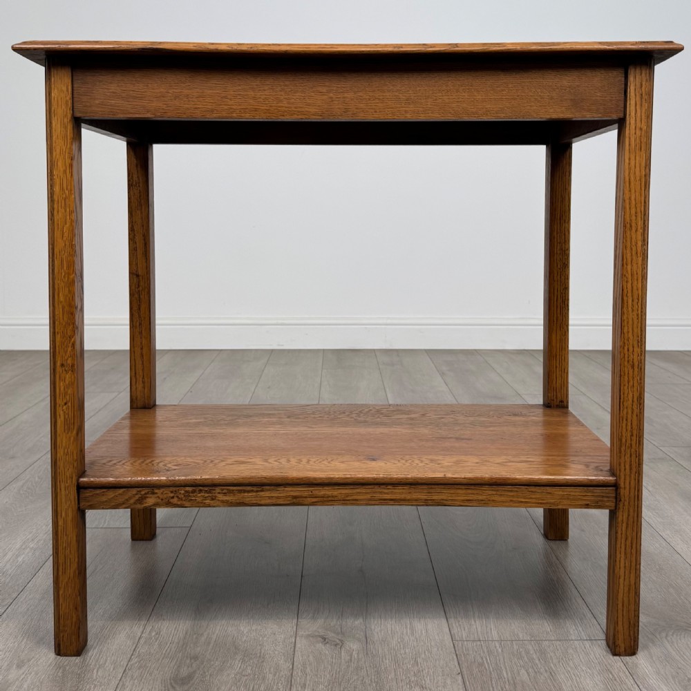 Antique 20th Century Fine Quality Golden Oak Side Table View V