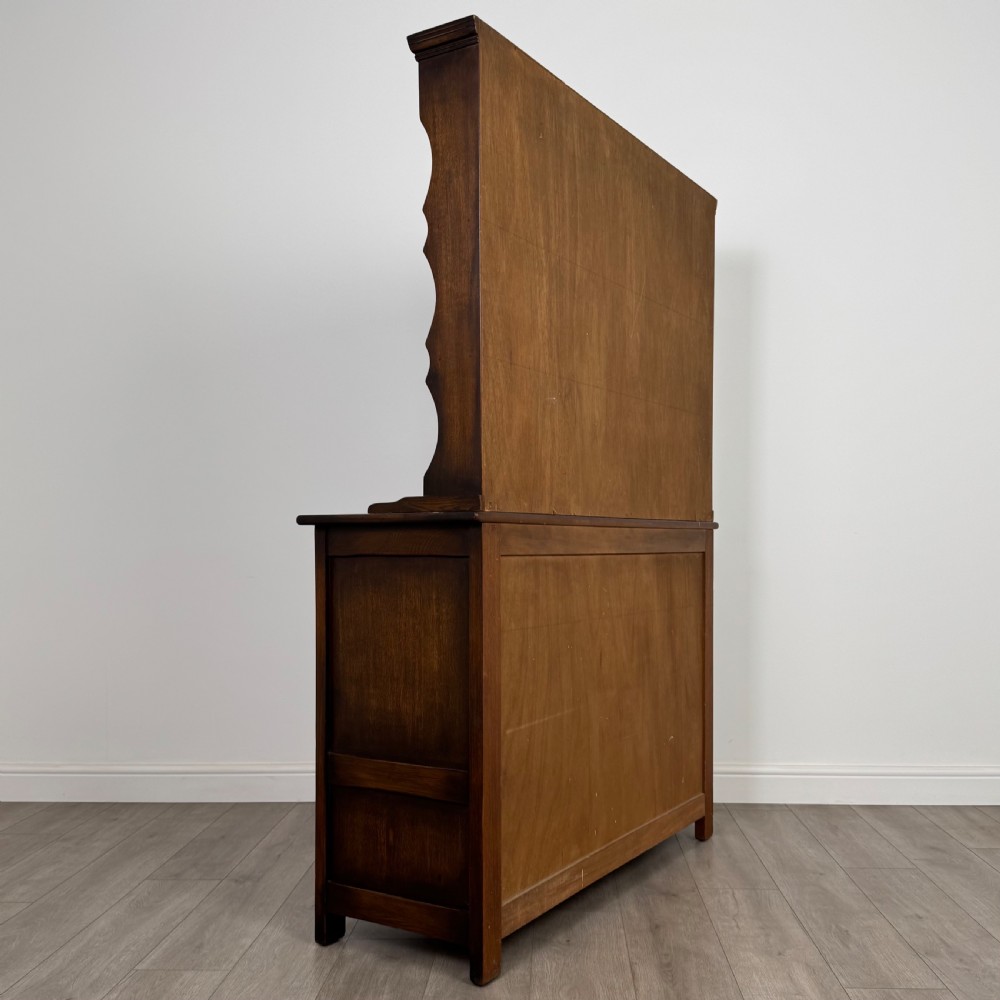 Antique 20th Century Linenfold Dresser In Oak  View V