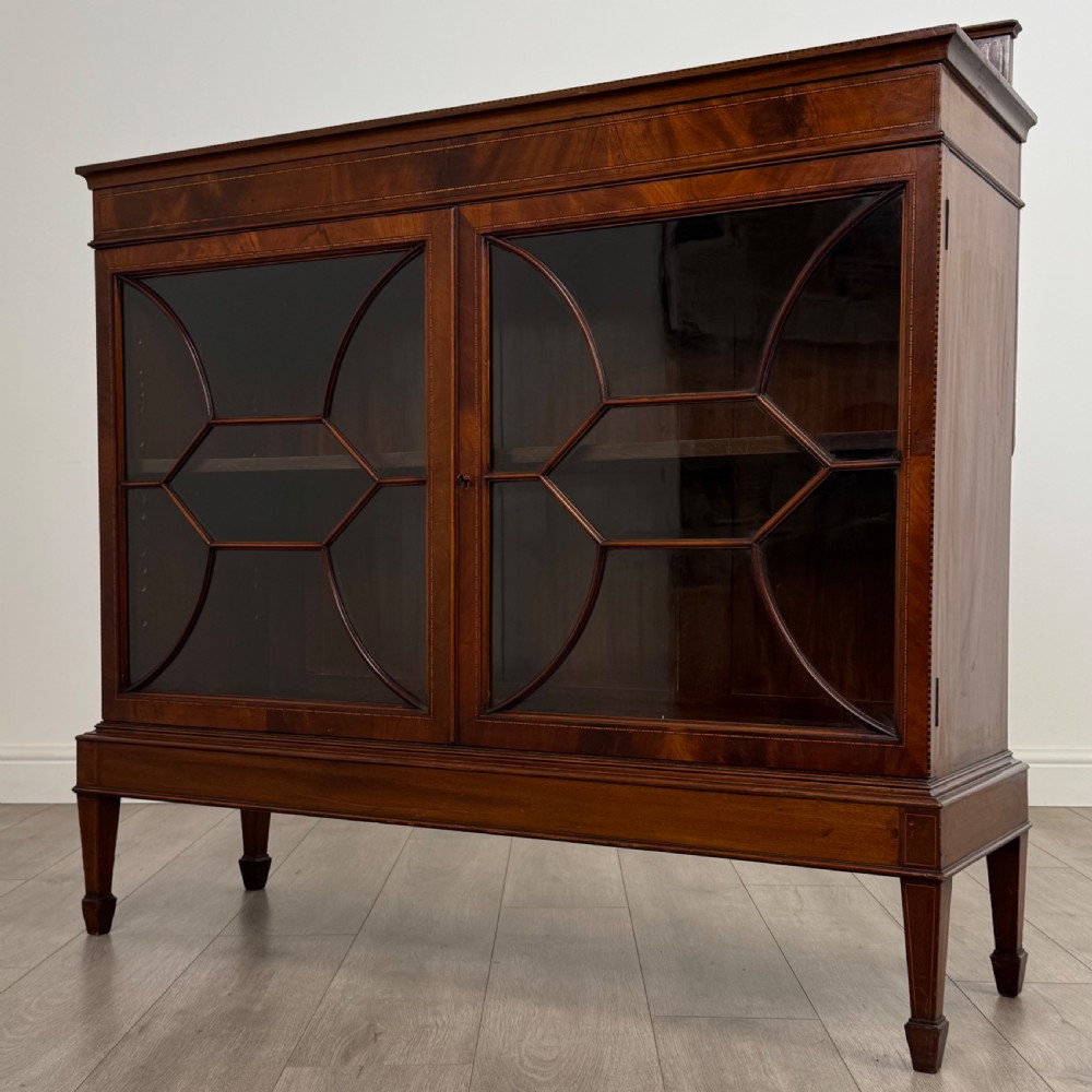  Antique 20th Century Fine Quality Display Cabinet In Mahogany View III