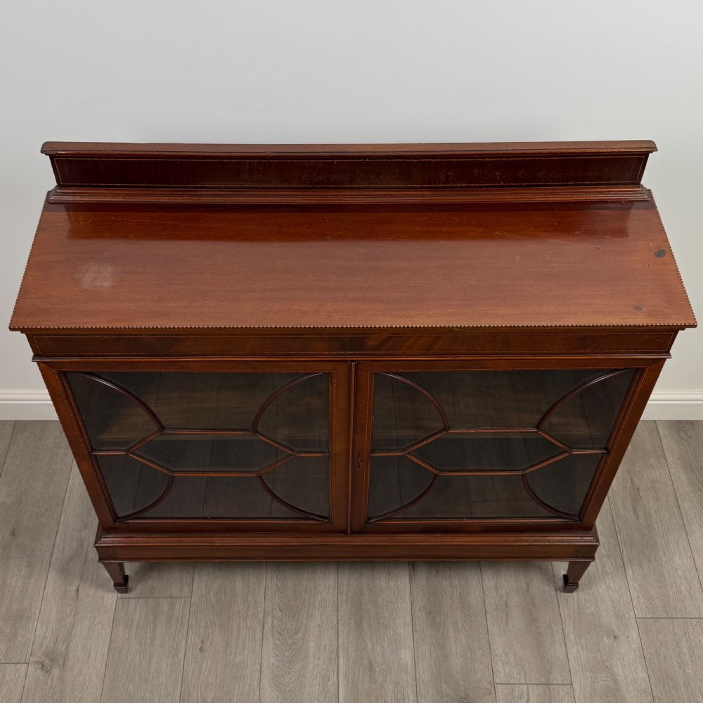  Antique 20th Century Fine Quality Display Cabinet In Mahogany View XI