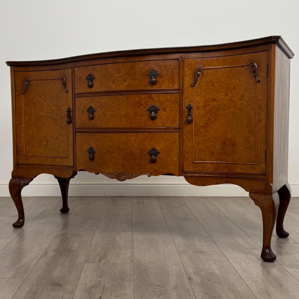  Antique 20th Century Sideboard In Burr Walnut View III