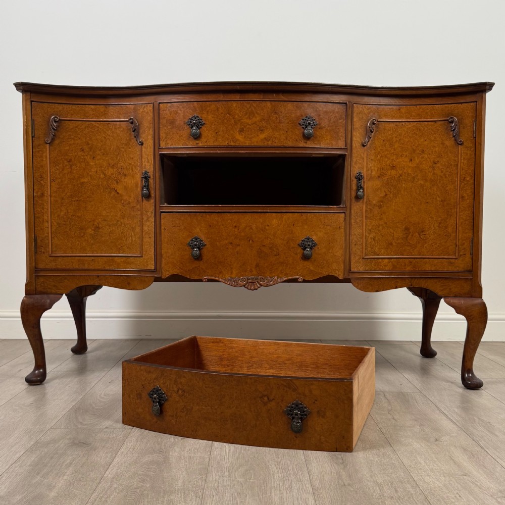  Antique 20th Century Sideboard In Burr Walnut View XII