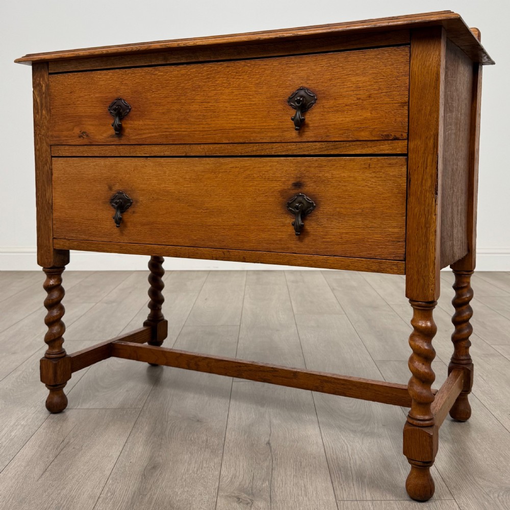 Antique 20th Century Good Quality Chest Of Drawers In Oak View II