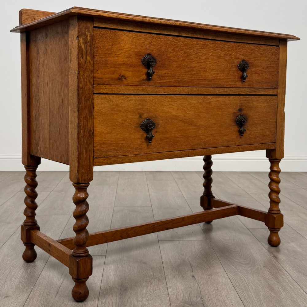 Antique 20th Century Good Quality Chest Of Drawers In Oak View IX