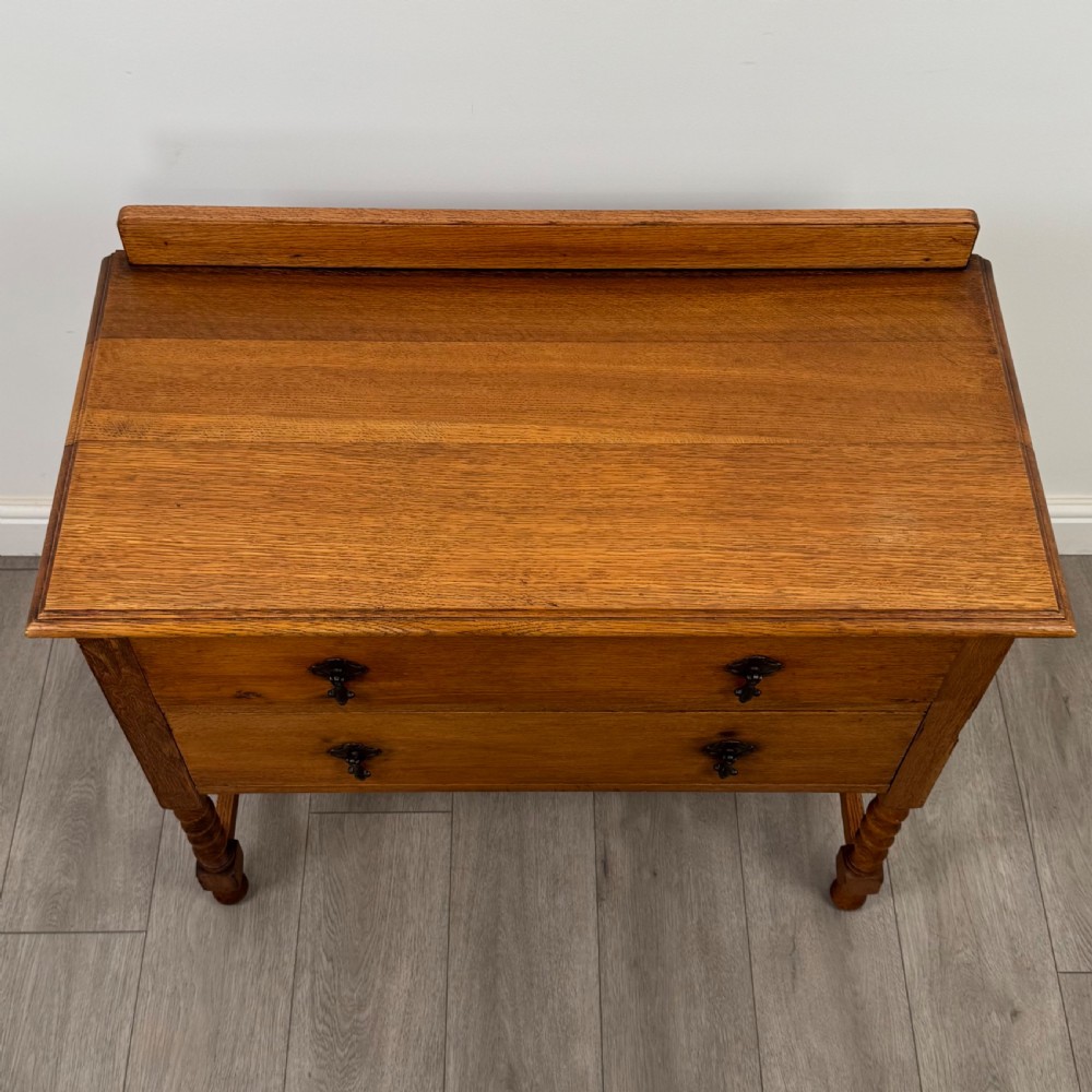 Antique 20th Century Good Quality Chest Of Drawers In Oak View X
