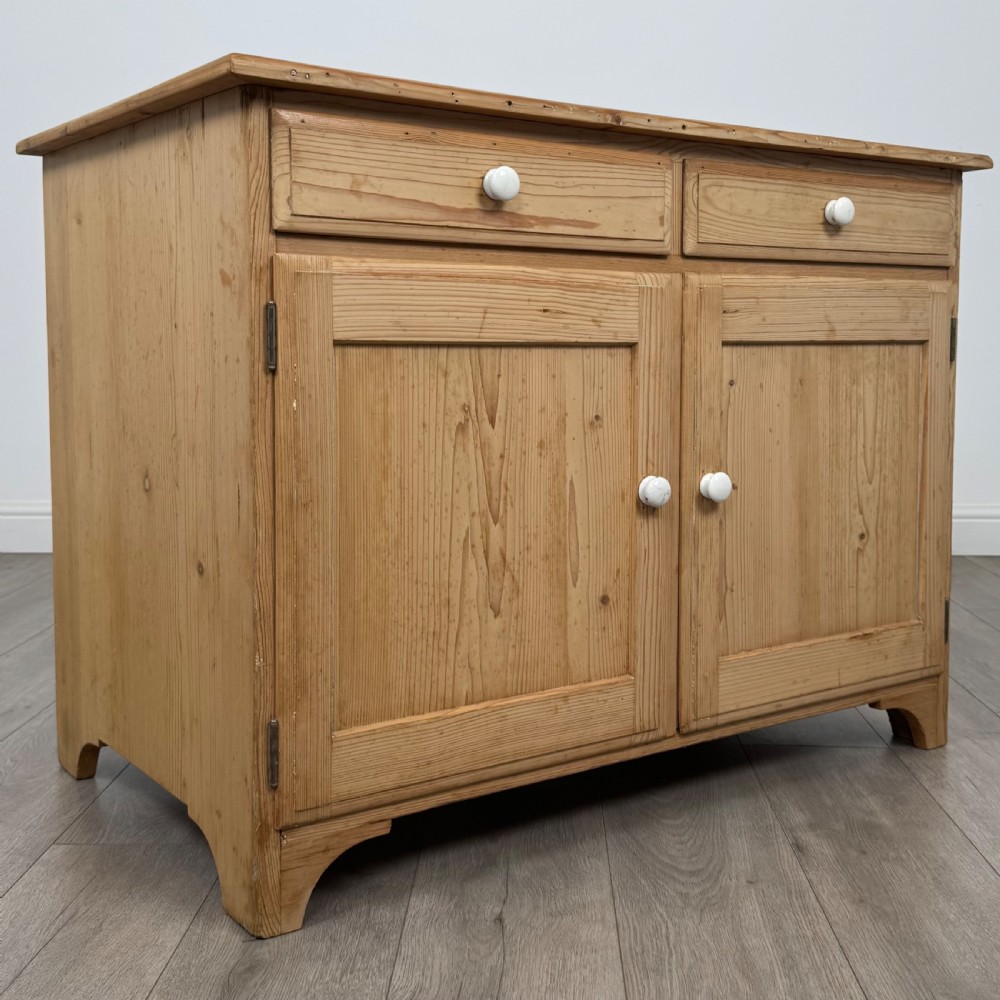  Antique 20th Century Good Quality Pine Cupboard View X