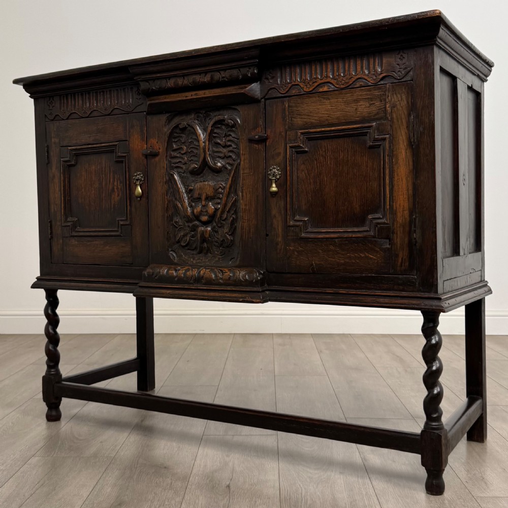  Antique 18th Century Fine Quality Carved Oak Cupboard View III