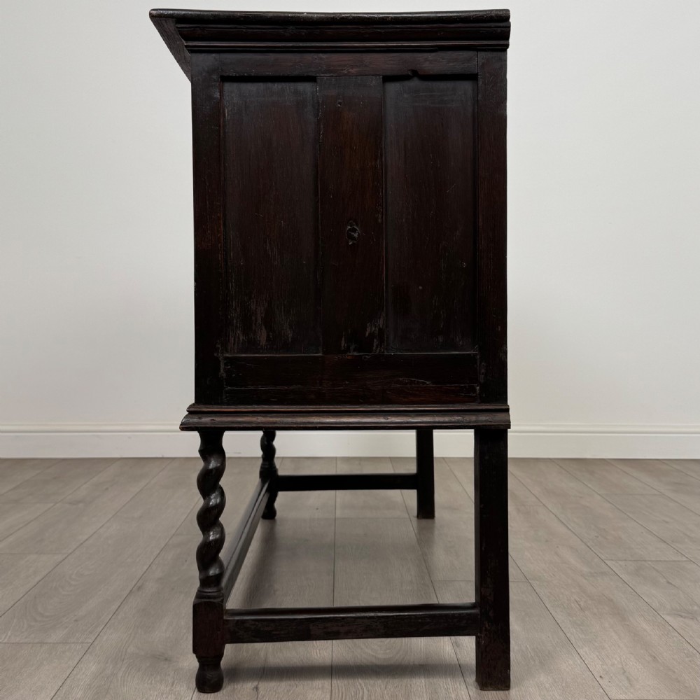  Antique 18th Century Fine Quality Carved Oak Cupboard View V