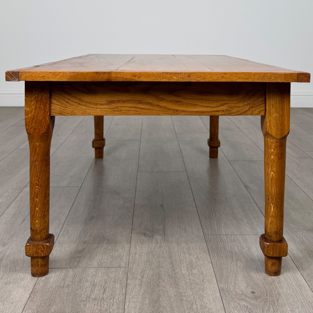 Antique 20th Century Good Quality Golden Oak Coffee Table  View III