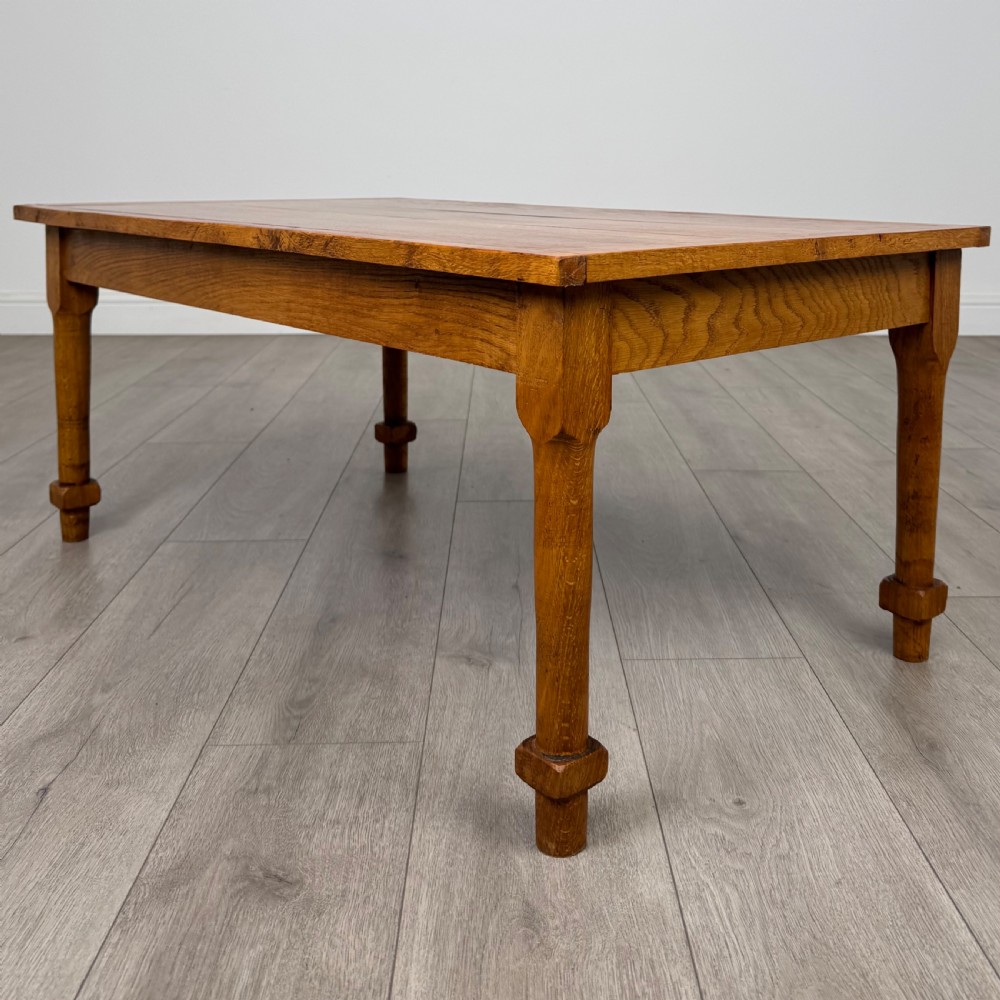 Antique 20th Century Good Quality Golden Oak Coffee Table  View VI