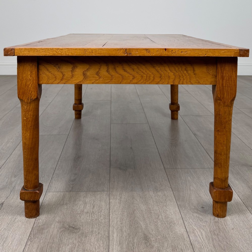 Antique 20th Century Good Quality Golden Oak Coffee Table  View VII