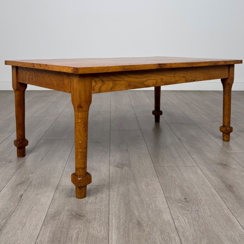 Antique 20th Century Good Quality Golden Oak Coffee Table  View VIII
