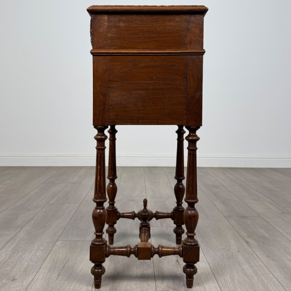 Antique 19th Century Pair Of French Bedside Cabinets In Oak  View V
